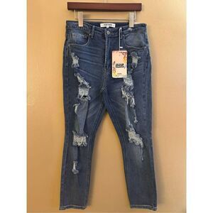 New Almost Famous | Jeans & Pants | Distressed Straight Leg Relaxed Jeans Size 5